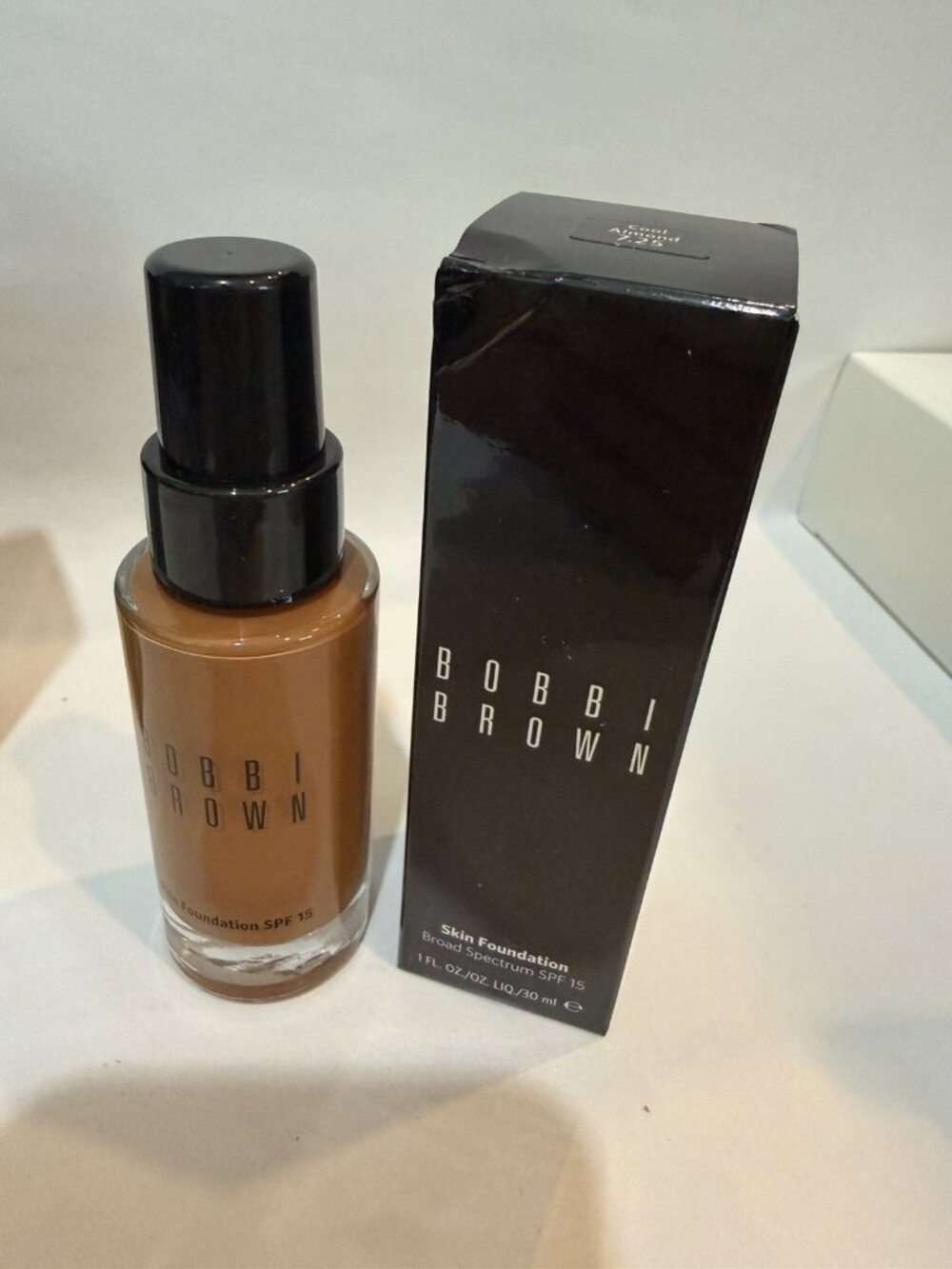 Bobbi Brown Skin Foundation #7.25 Cool Almond Broad Spectrum SPF 15 New